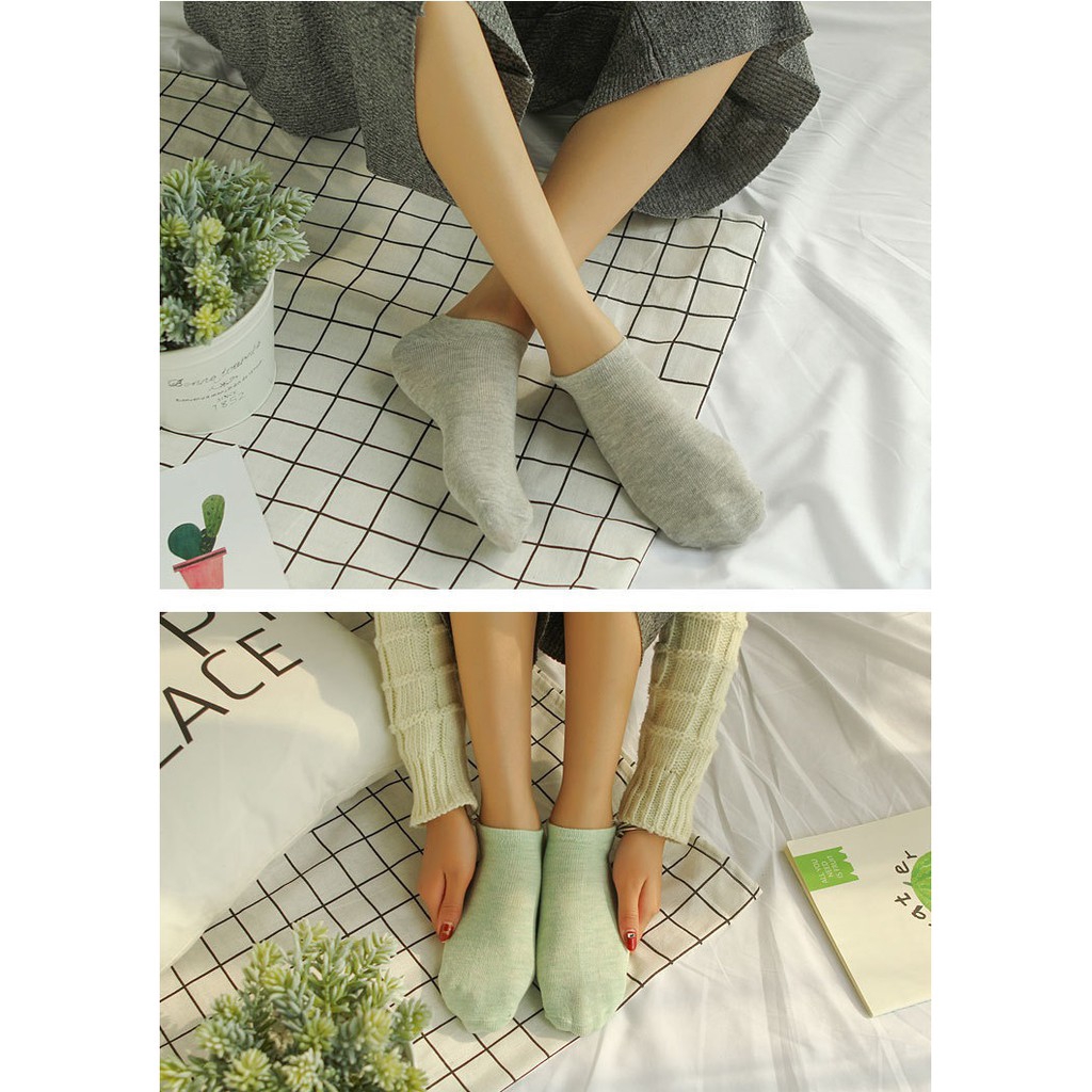 Minigallery Kaos Kaki Polos Semata Kaki Dewasa Wanita Unisex kaosKaki Ankle Short Socks 434