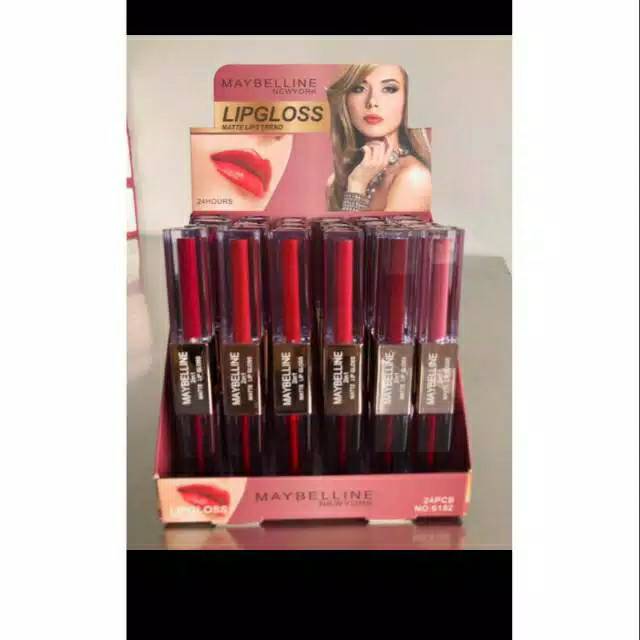 (12pcs)MAYBELLINE LIPGLOSS MATTE 2in1