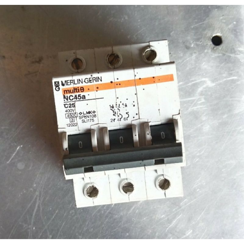 MCB Merlin Gerin NC45A 3phase 25A