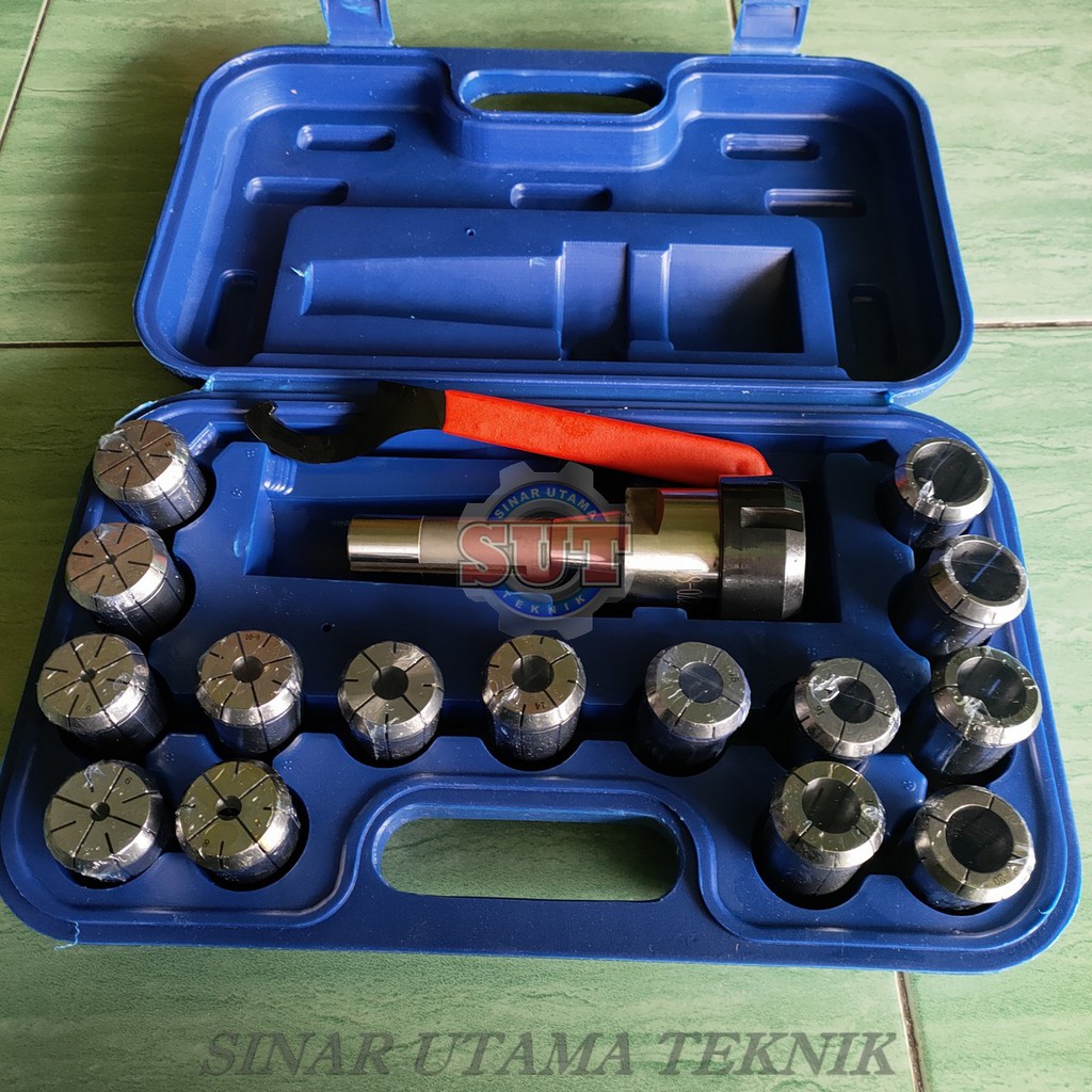 Collet set OZ25 15pcs + Arbor R8 untuk mesin NANTONG Arbor R8 OZ25 set