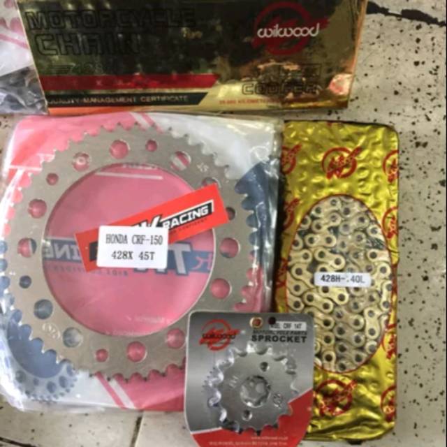 Gear set supermoto  CRF 150 L gir set kecil CRF 150 L Tk willwood