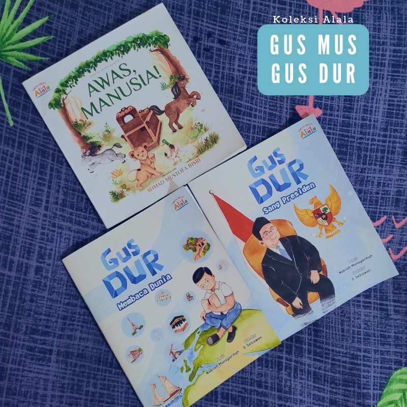 Buku Gus Dur bundle dan buku Gus Mus judul Awas Manusia