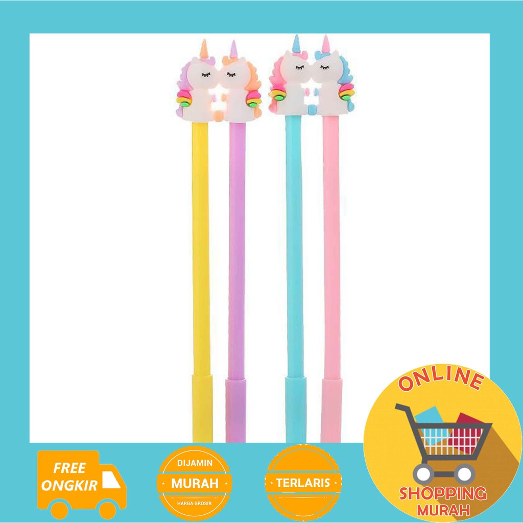 

[O.S.M] PENA SUMPIT KARAKTER UNICORN - PENA UNICORN 2 IN 1 - PULPEN UNICORN KEMBAR