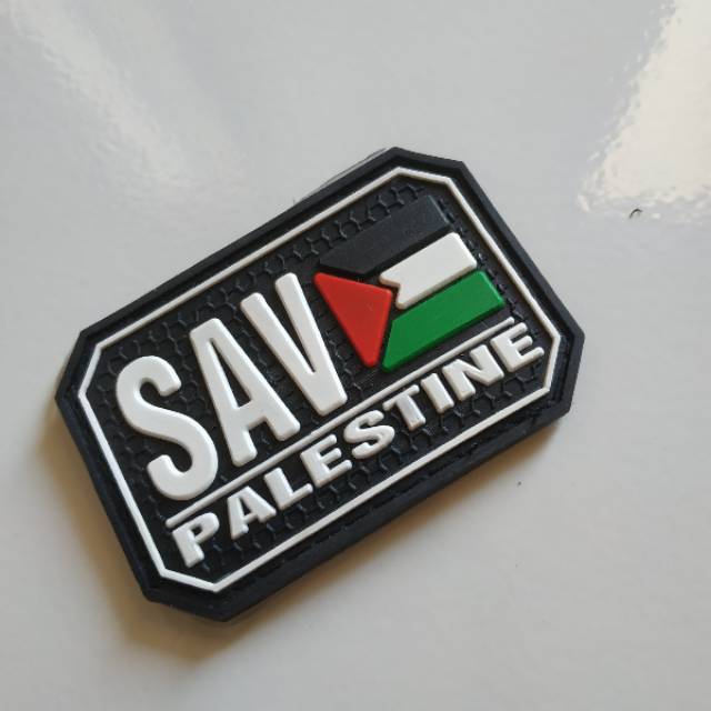 Patch rubber SAVE PALESTINE/tempelan karet emblem velcro