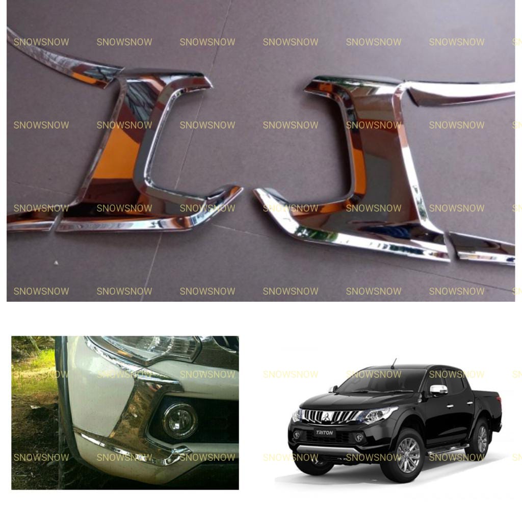 List Bumper Depan Samping All New Triton 2016 2018 Chrome