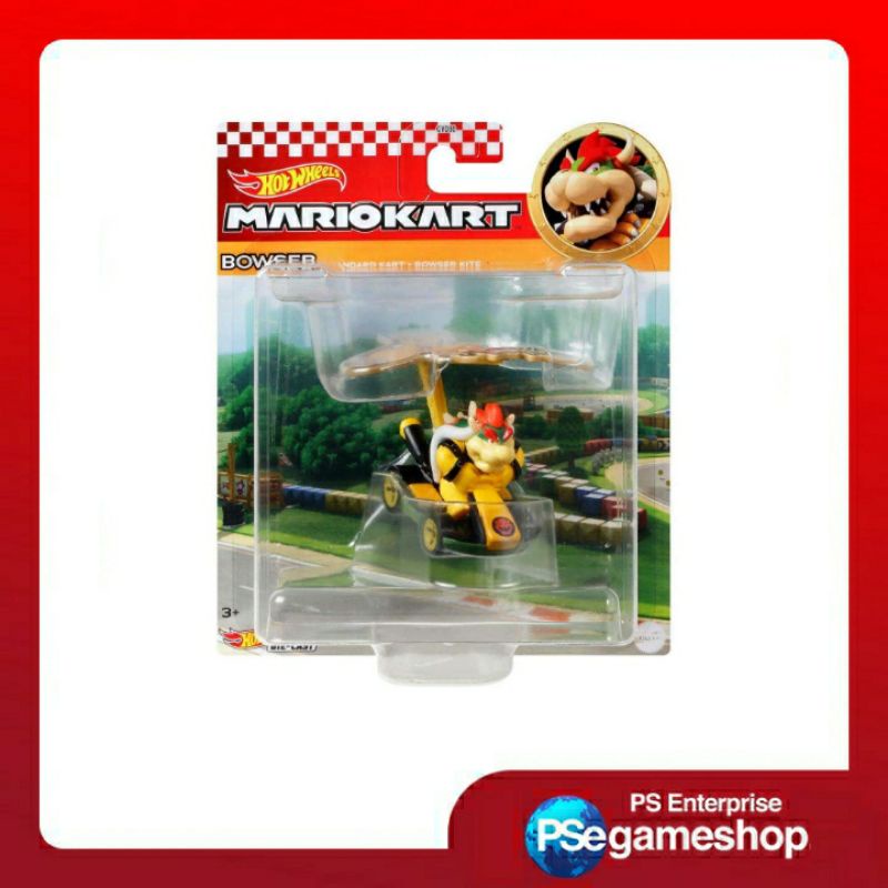 Hot Wheels 1:64 Mario Kart - Bowser in Standard Kart with Bowser Kite