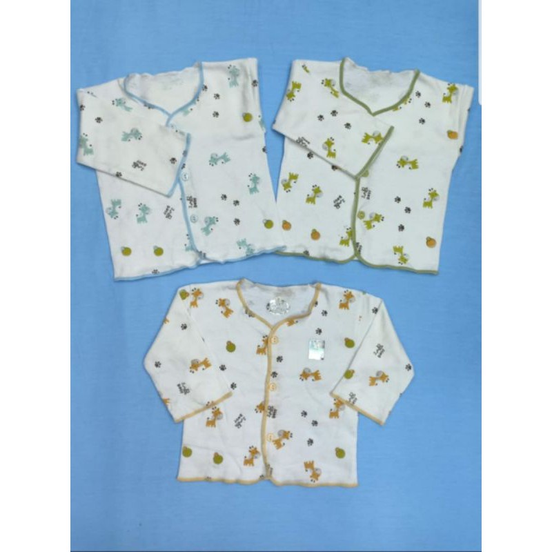 Baju Atasan NEWBORN  kancing depan 6 Pcs By Sanierre