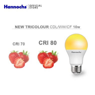 Lampu Led Hannochs New Tricolour 10 Watt 3 Warna Cahaya