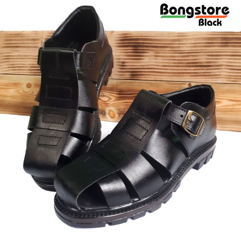 sepatu sandal pria kulit asli berkualitas premium sandal sepatu pria brongsong kulit asli terlaris