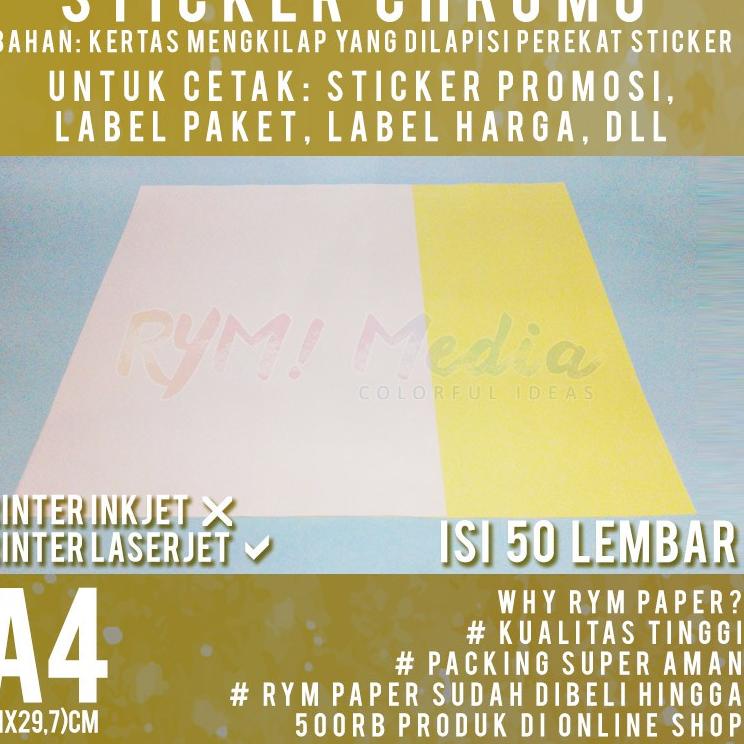 

Sticker Chromo A4 isi 50 lembar / Kertas Stiker Glossy Mengkilap A4 ➮ Bst Terlaris ✪ل͜