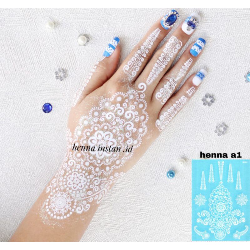 HENNA INSTAN / HENA TATTO PENGANTIN / FREE GLITER-A1