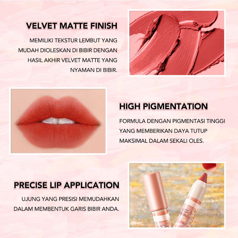 YOU Colorland Lip Crayon Velvet Matte Finish | Nourishing | Vitamin R