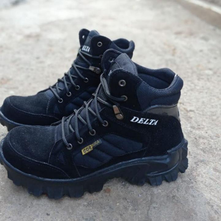 Subsidi--SEPATU DELTA PENDEK HITAM SEPATU DELTA SAFETY SEPATU DELTA TACTICAL BOOTS LOW
