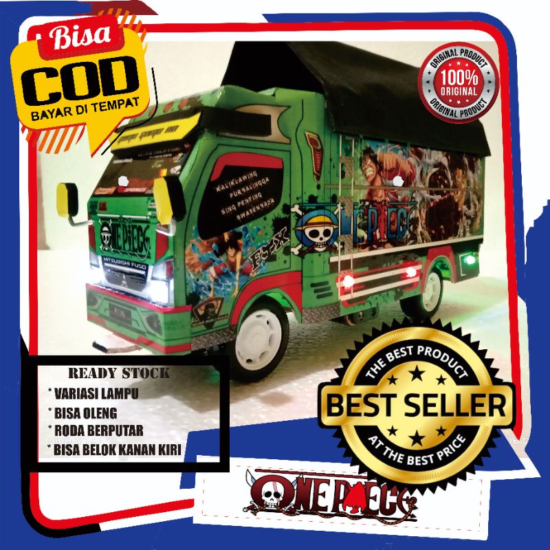 miniatur truk oleng/miniatur truk one piece/miniatur truk kayu/ truk remot control/miniatu bus