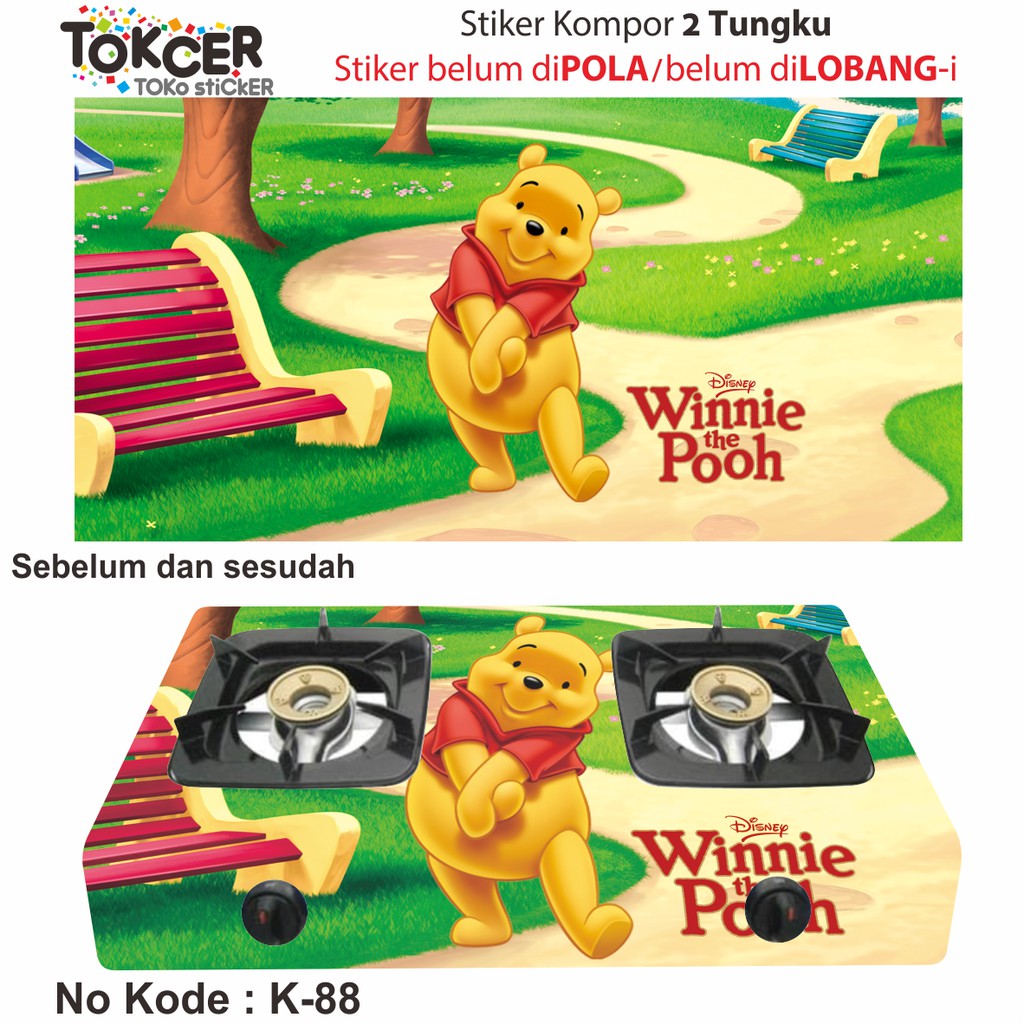 Stiker Kompor 2 Tungku Winnie The Pooh