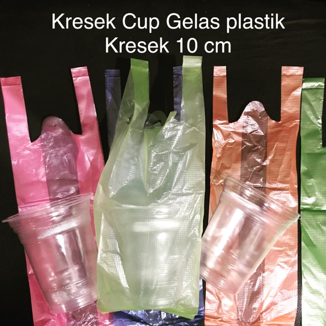 

Kresek Juice Warna / kresek cup gelas plastik warna / hd 10 warna [pak]