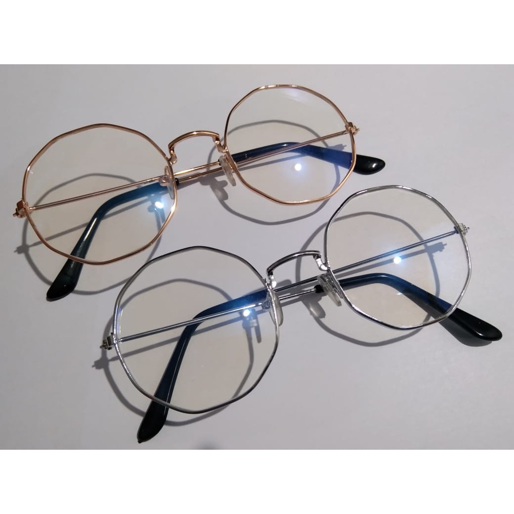 *ALIBABA1688*COD Kacamata Baca Frame Kacamata Anti Radiasi Metal Gaya Retro Pria / Wanita