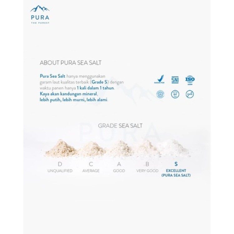 Pura The Purest Sea Salt 300gr (Coarse/Kasar)