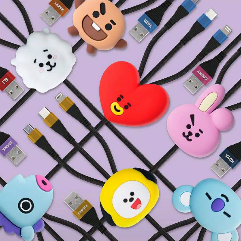 [PO] bt21 official 3 IN 1 character cable charger