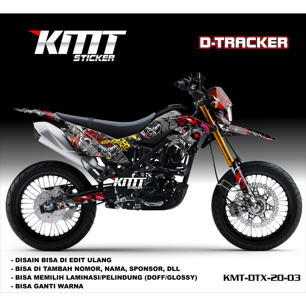 TERBARU Decal Dekal Sticker Stiker Striping KLX Dtracker New Motif Supermoto Motif Kartun 20-03