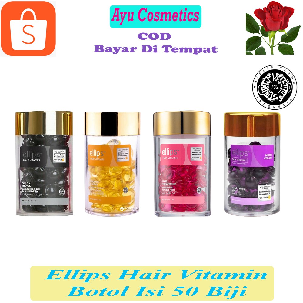  Ellips  Hair Vitamin  Kemasan  Botol  50 kapsul Shopee Indonesia