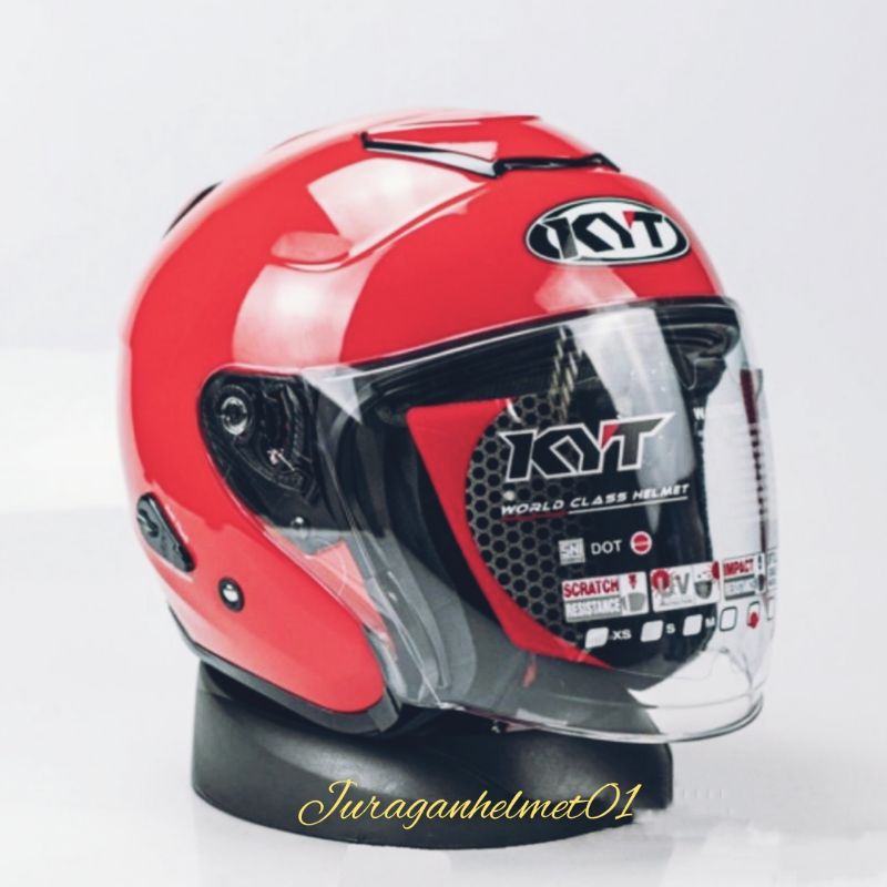 helm half face kyt kyoto merah Ferrari original