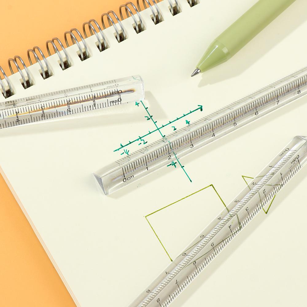 Penggaris Segitiga Transparan Nanas Menggambar Perlengkapan Sekolah 15 cm Kantor Gaya Sederhana Alat Tulis Perlengkapan Sekolah Siswa Penggaris Segitiga