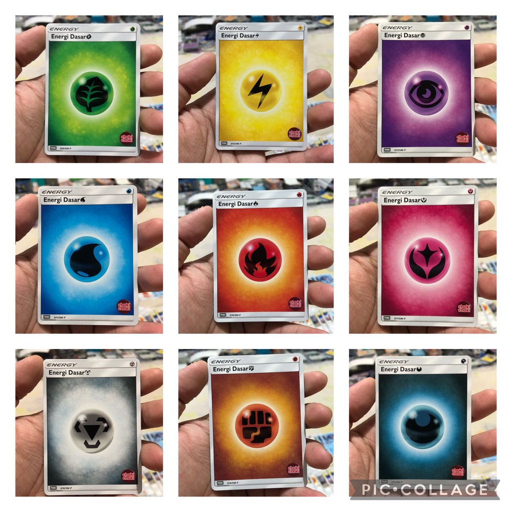 Kartu Pokemon TCG Promo Card Choki Choki Energi Dasar Basic Energy Original Indonesia Water Psychic 