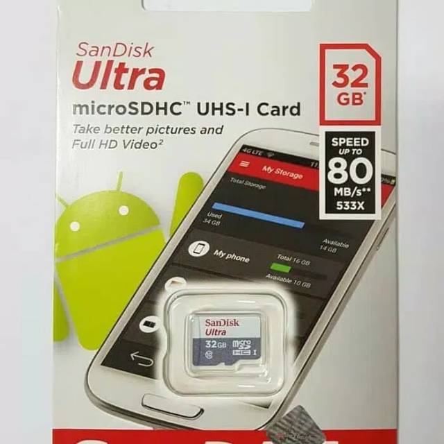 Memory Card kartu memori mmc hp micro sd microsd sandisk 32 GB 32GB