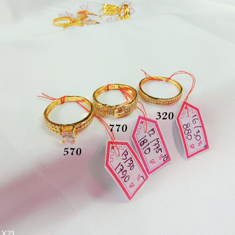 CINCIN RING POLOS EMAS 375%/8K