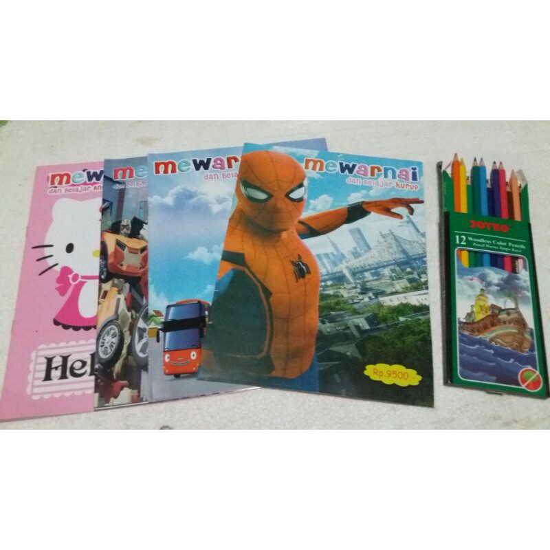 

1 PAKET BUKU MEWARNAI + Pensil Gambar