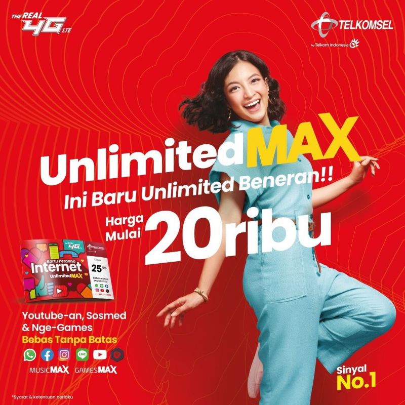KARTU PERDANA TELKOMSEL UNLIMITED MAX