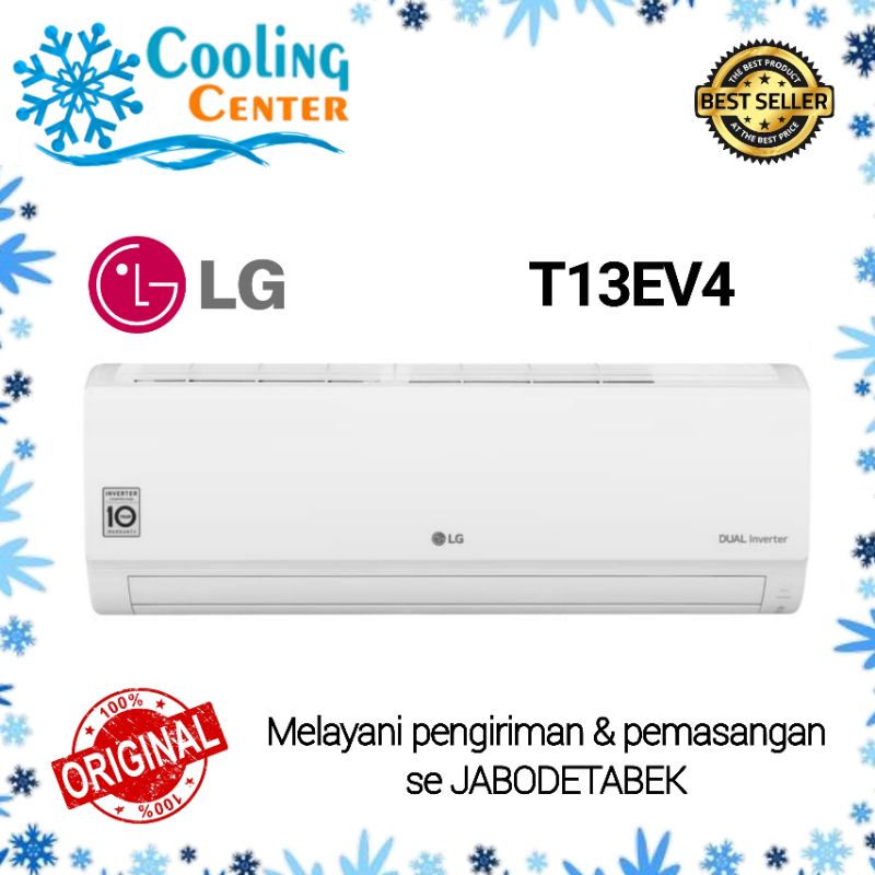 AC LG T 13 EV4 1 1/2 PK Harga Unit Only DUAL INVERTER