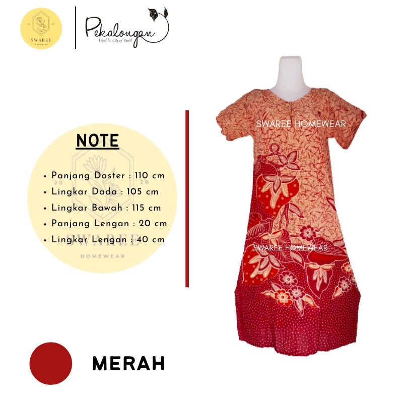 Daster Busui Baju Wanita Batik Pekalongan Baju Daster Kekinian Lengan Pendek