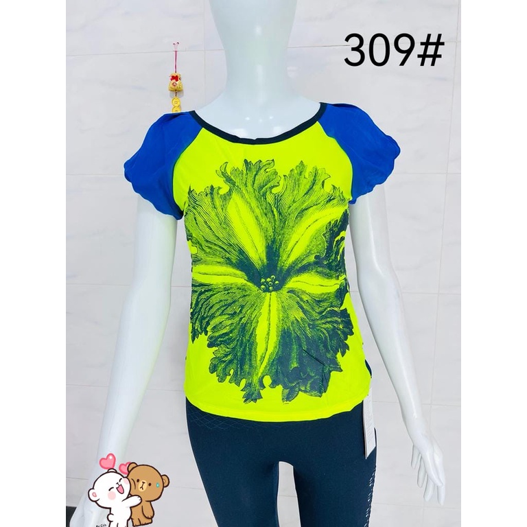 Baju Atasan Wanita IMPORT / Baju Santai Wanita Motif BUNGA SEPATU #309