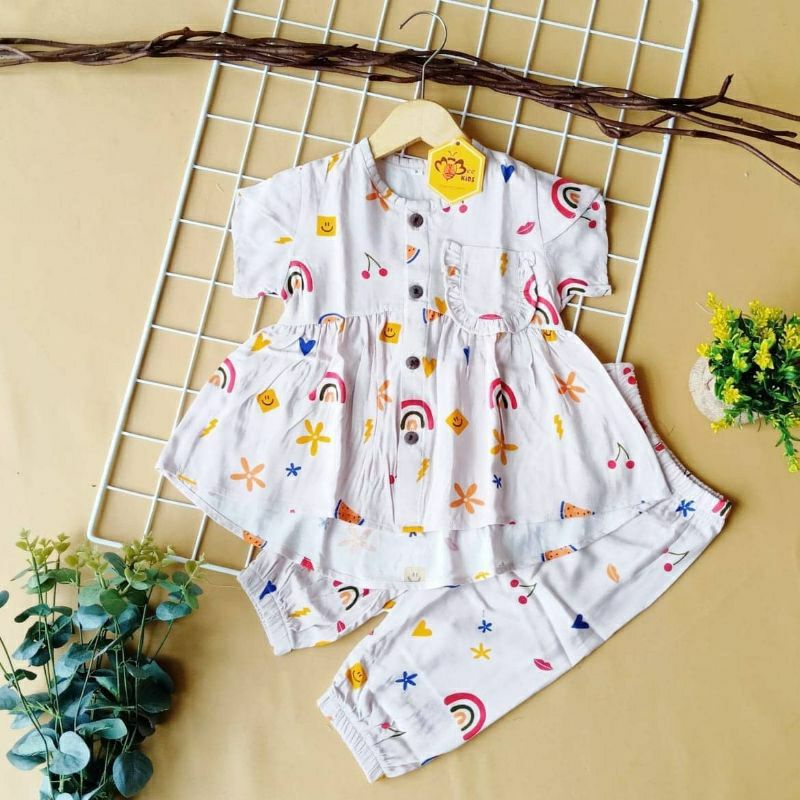 1-4 TH SETELAN ANAK PEREMPUAN KIMBERLY ONE SET ANAK RAYON