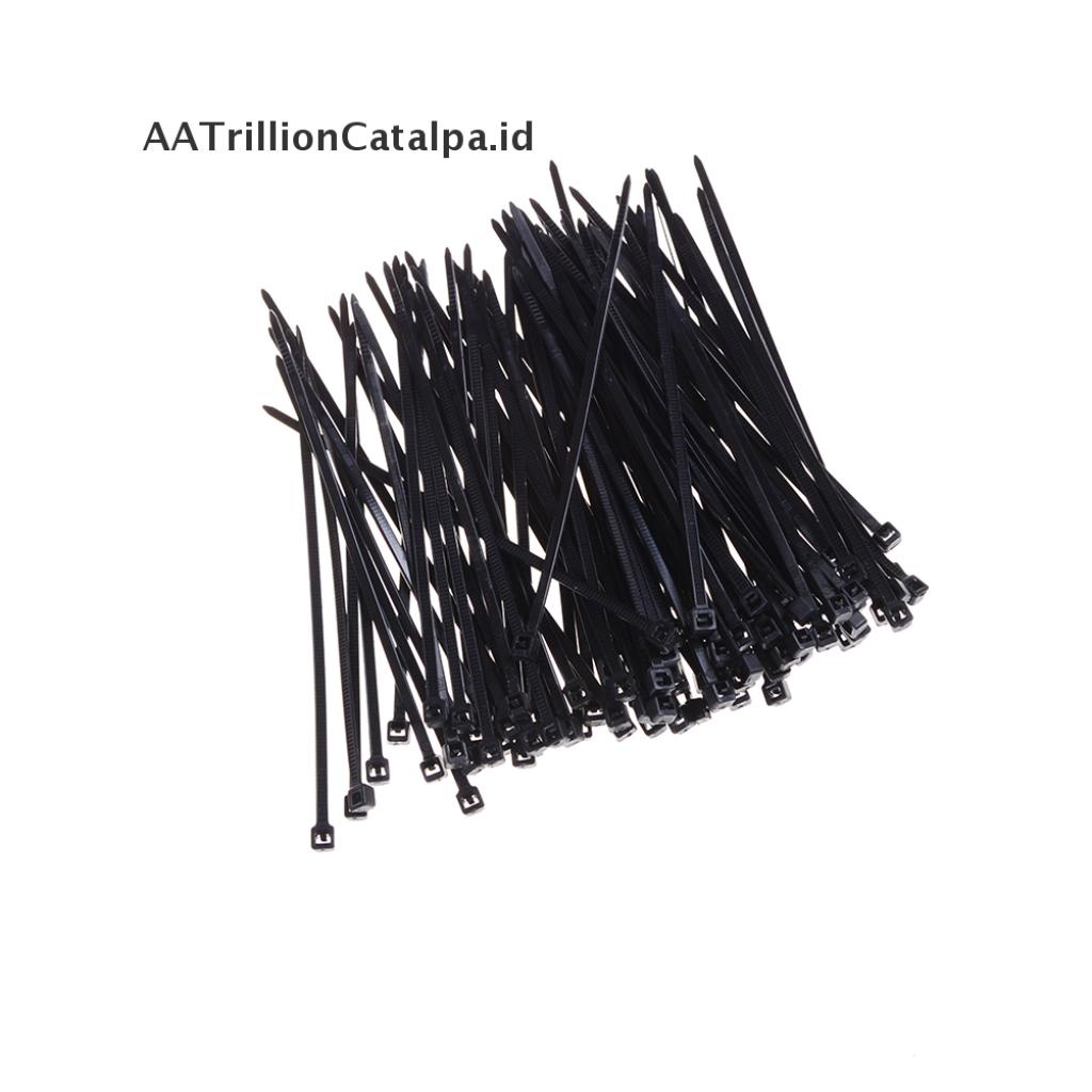 (AATrillionCatalpa) 100pcs Tali Pengikat Kabel Bahan Plastik Nilon Warna-Warni Ukuran 3x100mm