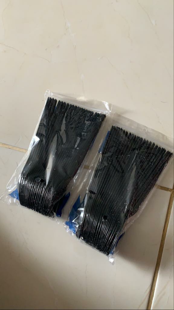 Spork / Sendok Garpu / Half Fork Hitam Merek Fim Isi 25 Pcs (setengah Sendok Setengah Garpu)