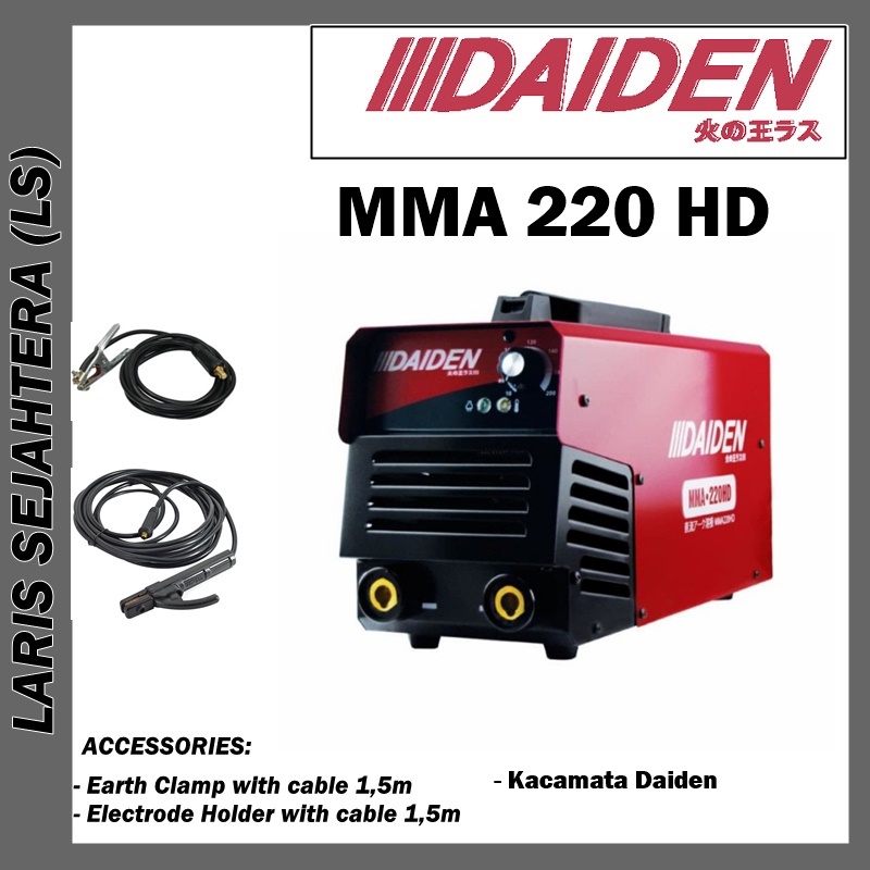 Mesin Las Daiden Mmai 220 Hd Heavy Duty Mesin Las Listrik / Travo Las Handal