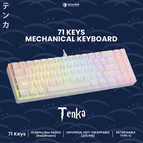 Sades Tenka Wired Gaming Mechanical Keyboard Outemu Hotswappable