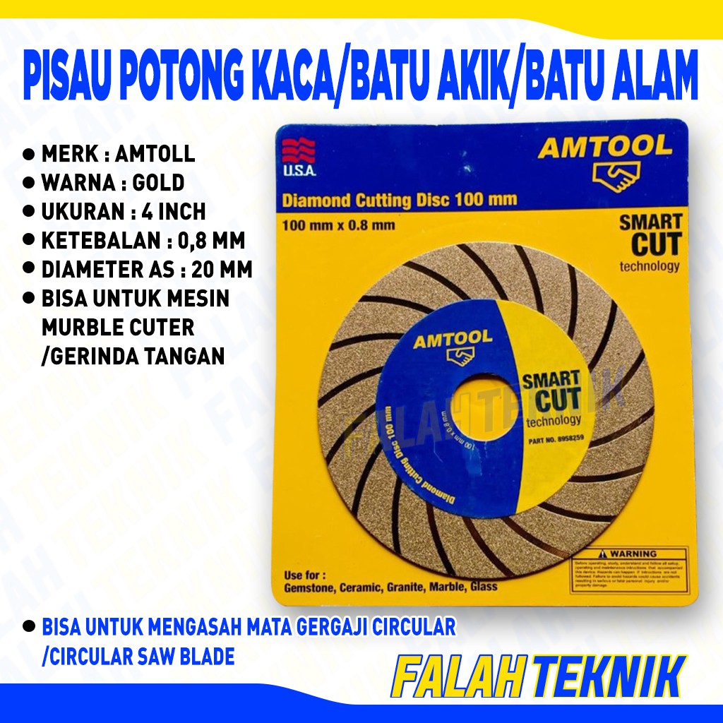 Pisau potong kaca / Pisau potong batu akik / Batu alam AMTOOL