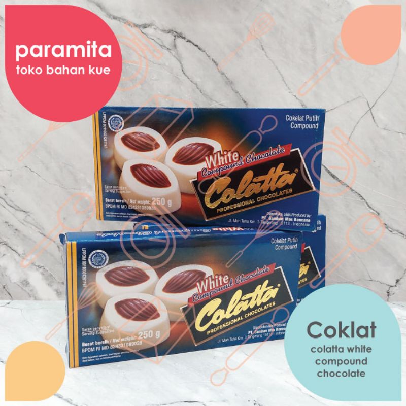 Colatta Compound Dark Chocolate / Milk Chocolate / White Chocolate / Strawberry 250gr