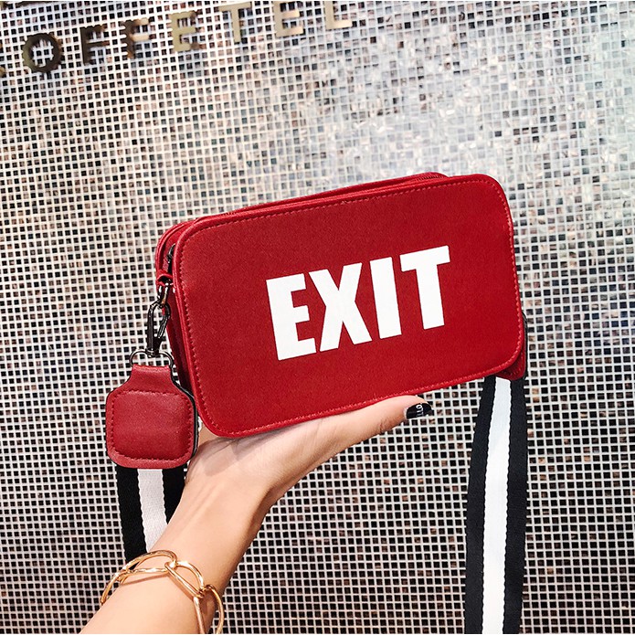 LJY28 Tas Selempang Wanita Korea Mini EXIT Shoulder Bag Murah Impor Brand New TKM