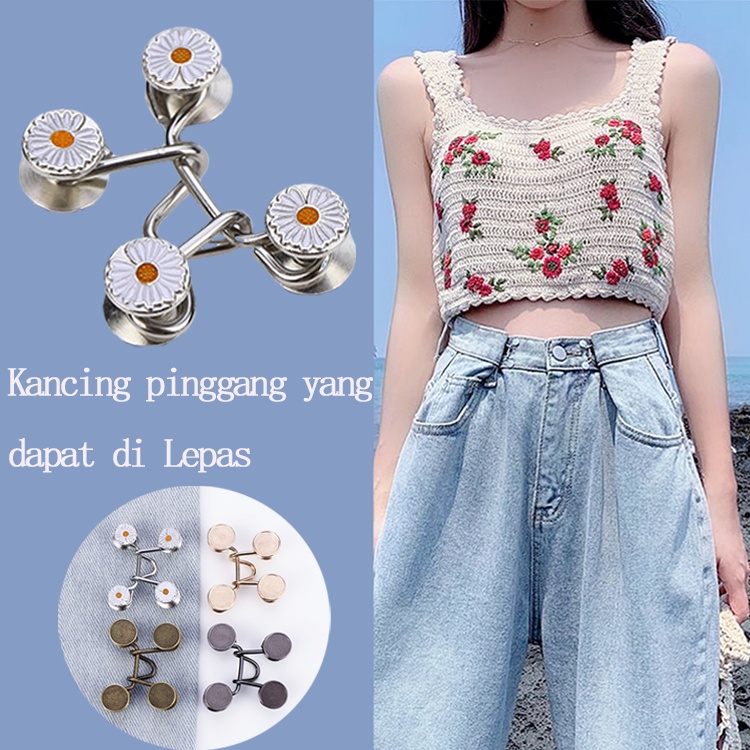 Detachable waist collection artifact button adjustment, nail-free button daisy/Broosh/Snap Button