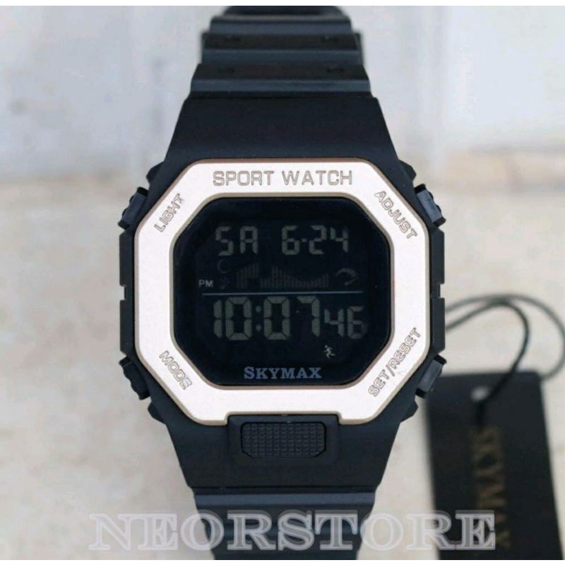 Jam Netizen Jam Tangan Skymax Jam Tangan Pria Tahan Air Menyelam Jam Tangan Couple Sepasang Free Baterai Box Analog Baterai Jam Tangan Waterproof-Kotak gold
