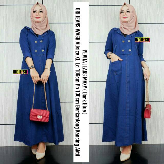 Pevita Jeans Maxi Dress (2 warna)