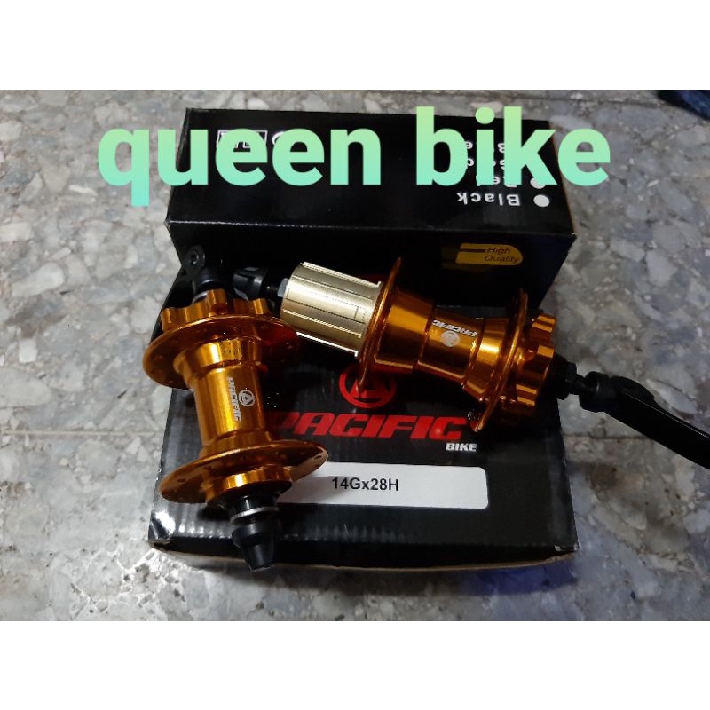 Hub freehub/hub bos bosh jangkrik pasific sp-b409 (32 hole) seri terbaru Model slup cassete diskbrake 6 bolt 6 Bearing Hub depan 2 bearing Hub belakang 4 bearing 28 hole dan 32 hole alloy Quick release