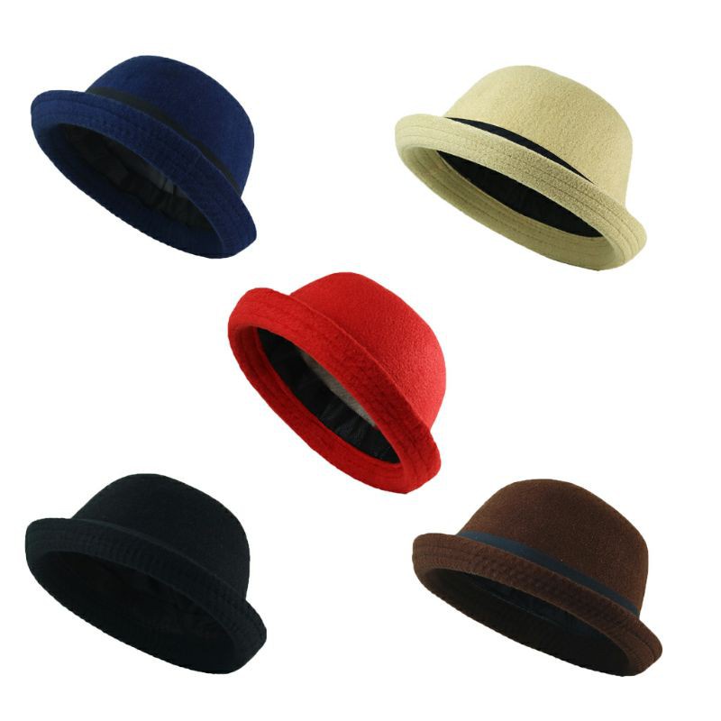 Topi Caplin Bowler fedora Anak Laki laki Perempuan chaplin hat polos