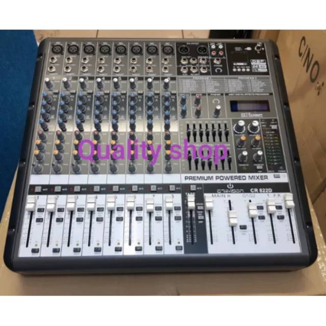 Power mixer premium 8 channel Crimson effect vocal reverb usb music player original