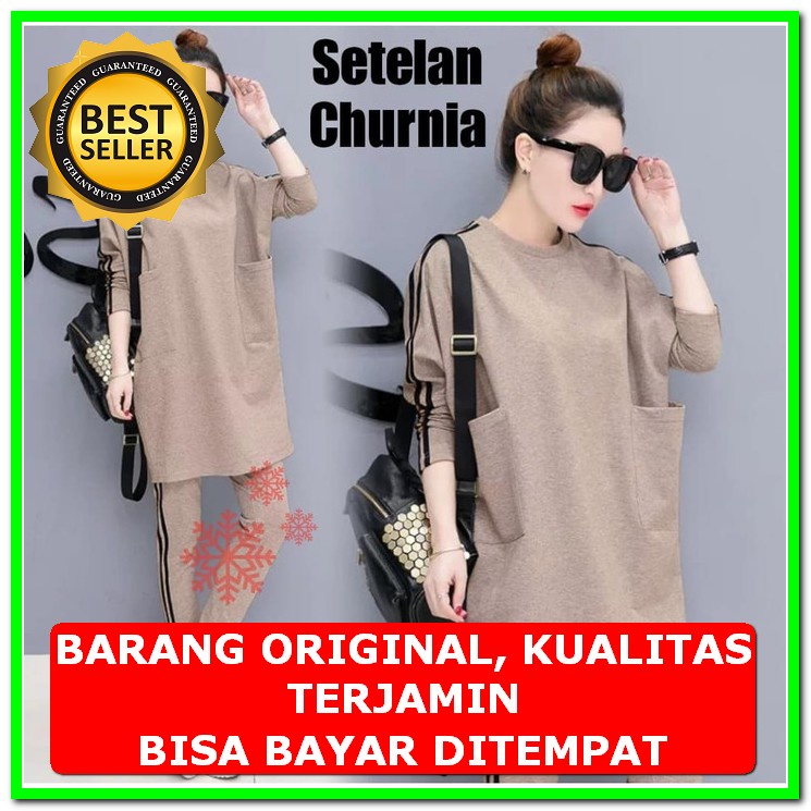 Sania Set / Setelan Wanita / Setelan Rayon / Setelan Wanita Kekin JZ994 Stelan Churnia Mocca [ 0100]
